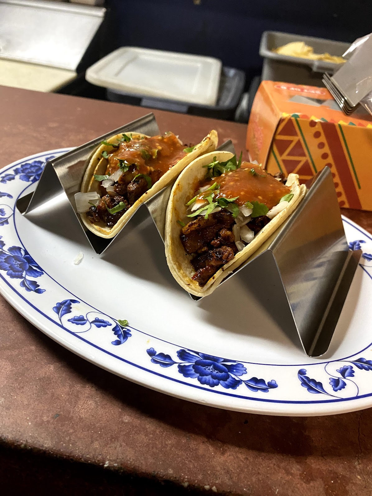 Taco catering service at a party